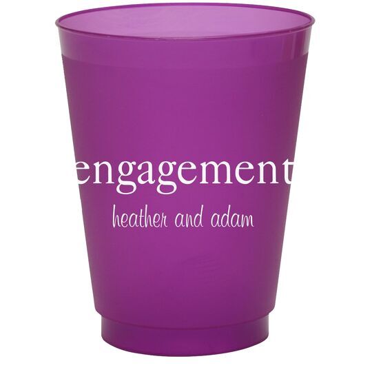 Big Word Engagement Colored Shatterproof Cups